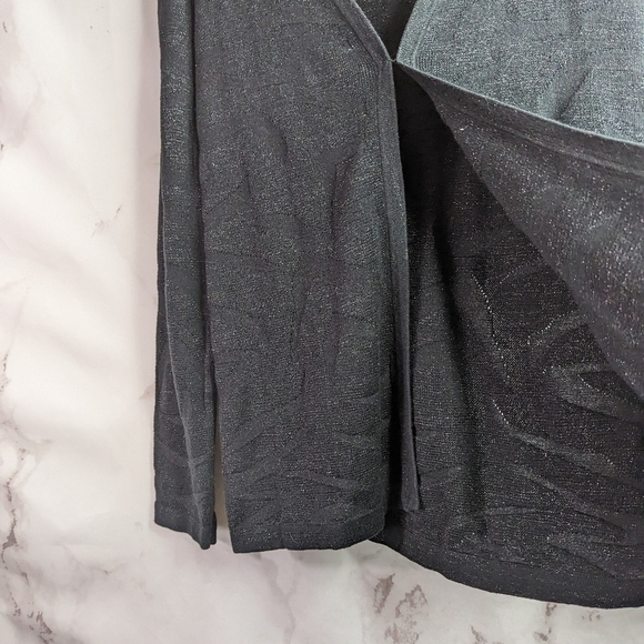 Chicos Cardigan Black Sparkle Size Small 0 Women Sweater Metallic Animal Zebra - Picture 10 of 10